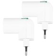 thumbnail image 1 of Plug In Socket Light Socket Outlet Adapter Compact Size Home Use Nickel Plated Brass Power Supply for Light Bulbs 2Pcs, 1 of 5