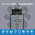 thumbnail image 4 of Botella de agua Nalgene Sustain Tritan sin BPA, 1 litro, gris con tapa negra, 4 of 7