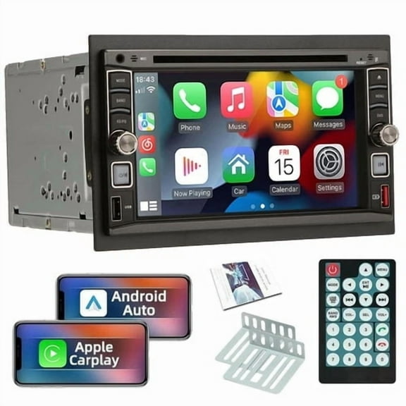 Touch Screen 6.2" Double 2 Din Car Stereo Apple Carplay Android Auto GPS Radio CD DVD Player Car Radio