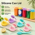 thumbnail image 4 of Silicone Can Lid Cover with Straw, Anti-Spill Beverage Can Lid, Reusable Silicone Straws Soda ​Can Covers, Topper Protector for Soda Beer Juice Drink Standard Can Top, 4 of 7