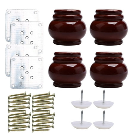 3 Inch Wood Furniture Leg Round Couch Sofa Cabinet Feet