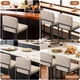 thumbnail image 5 of Yeshouse Juego de 2 taburetes de bar modernos con altura de mostrador, respaldo y reposapiés, tapizados en piel sintética, para cocina, isla, comedor y bar, 5 of 9