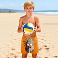thumbnail image 5 of ATOGUTA Boys Swim Shorts Kids Swimwear Bathing Suits Quick Dry Beach Board Shorts Size 5T-14, Orange, 5 of 6