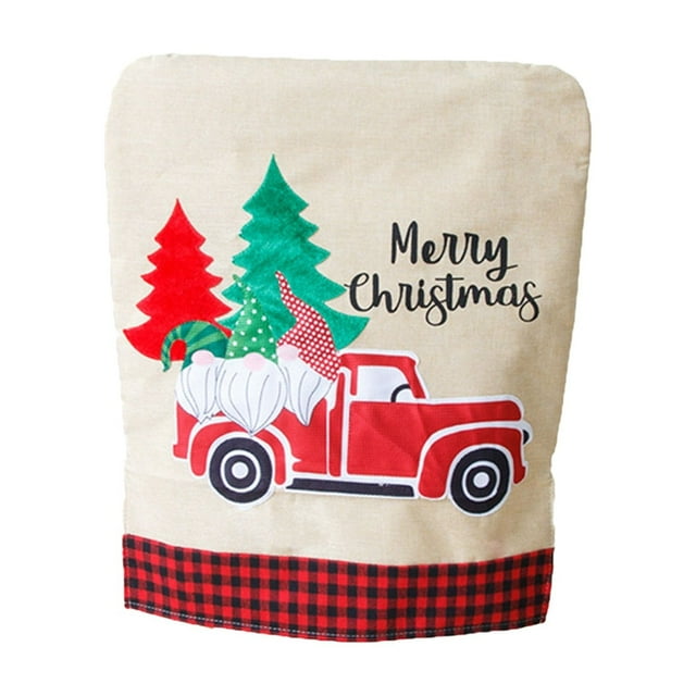 Festive Holiday Chair Covers Decorative Back Protectors For Living Room Home Christmas Celebration
