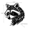 thumbnail image 2 of Metal Black Racoon Head Wall Decor, 2 of 3