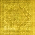 thumbnail image 1 of Ahgly Company Indoor Square Medallion Yellow Traditional Area Rugs, 8' Square, 1 of 4