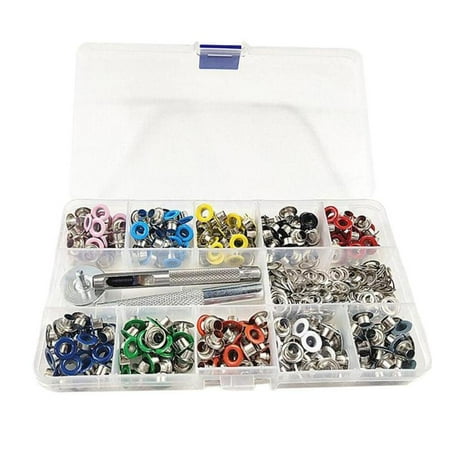 

500Pcs Grommets Kit Tool Diameter 5mm Metal Eyelets Shoes Clothes Crafts
