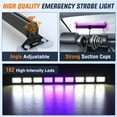 thumbnail image 4 of Nilight 162 LED Traffic Advisor Strobe Light Bar 2-in-1 Purple White Emergency Warning Hazard Lights with Controller 4 Switchable Color 36 Flash Pattern for Trucks Cars Tow Plow, 4 of 9