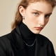 thumbnail image 4 of Collar cuadrado de plata 925 para mujer, collar para clavícula, diseño moderno, 4 of 7