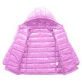 thumbnail image 4 of Girls' Winter Jacket Quilted Puffer Jacket Hood Outerwear Coat for Girls(Purple,3-4Y), 4 of 4