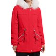 thumbnail image 3 of Winter Coats for Women Warm Fleece Long Back Jacket Thicken Parka with Hood M, 3 of 7