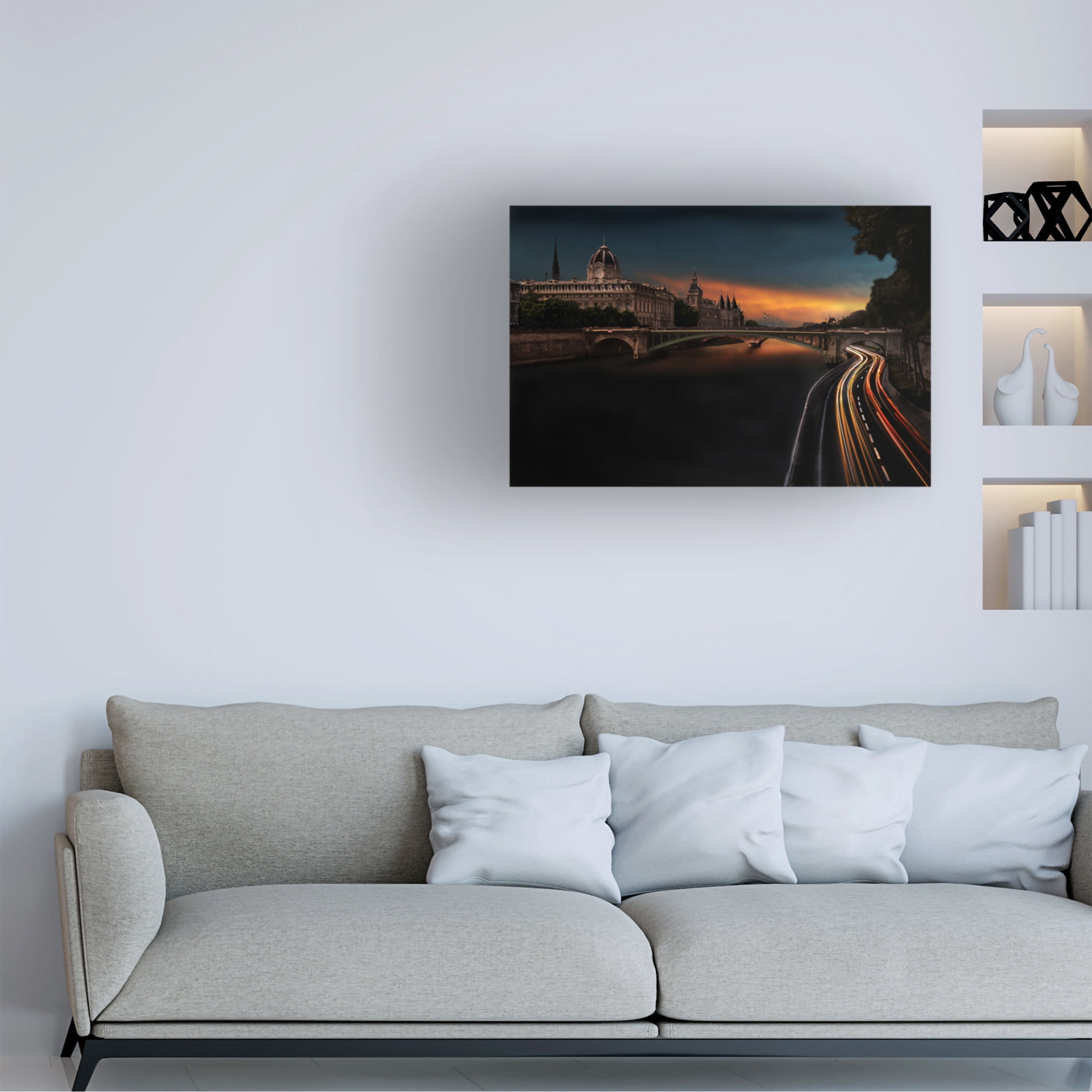 Trademark Fine Art Pierre Bacus Evening At La Concergierie Canvas Wall Art