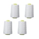 thumbnail image 5 of Línea de costura de hilo de coser de 4 piezas de jeans de poliéster para máquina de coser 10S / 3 Costura acolchada Máquina de coser a mano Bolsa Herramientas de bordado Suministros (Blanco), 5 of 5