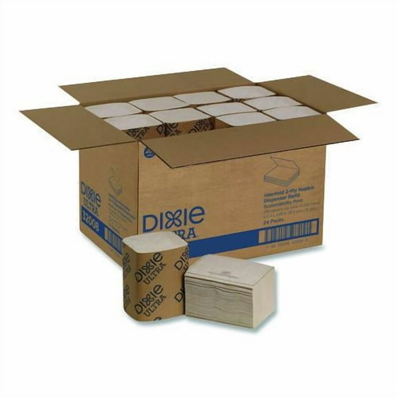 Interfold Napkin Refills 2-Ply, 6.5 X 5 Folded, Brown, 6,000/carton | Bundle of 2