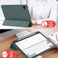 thumbnail image 4 of iPad Pro 11 Case 2020 with Pencil Holder, Premium Protective Case Cover with Soft TPU Back and Auto Sleep/Wake Feature for 2020 iPad Pro 11（Dark Green), 4 of 7