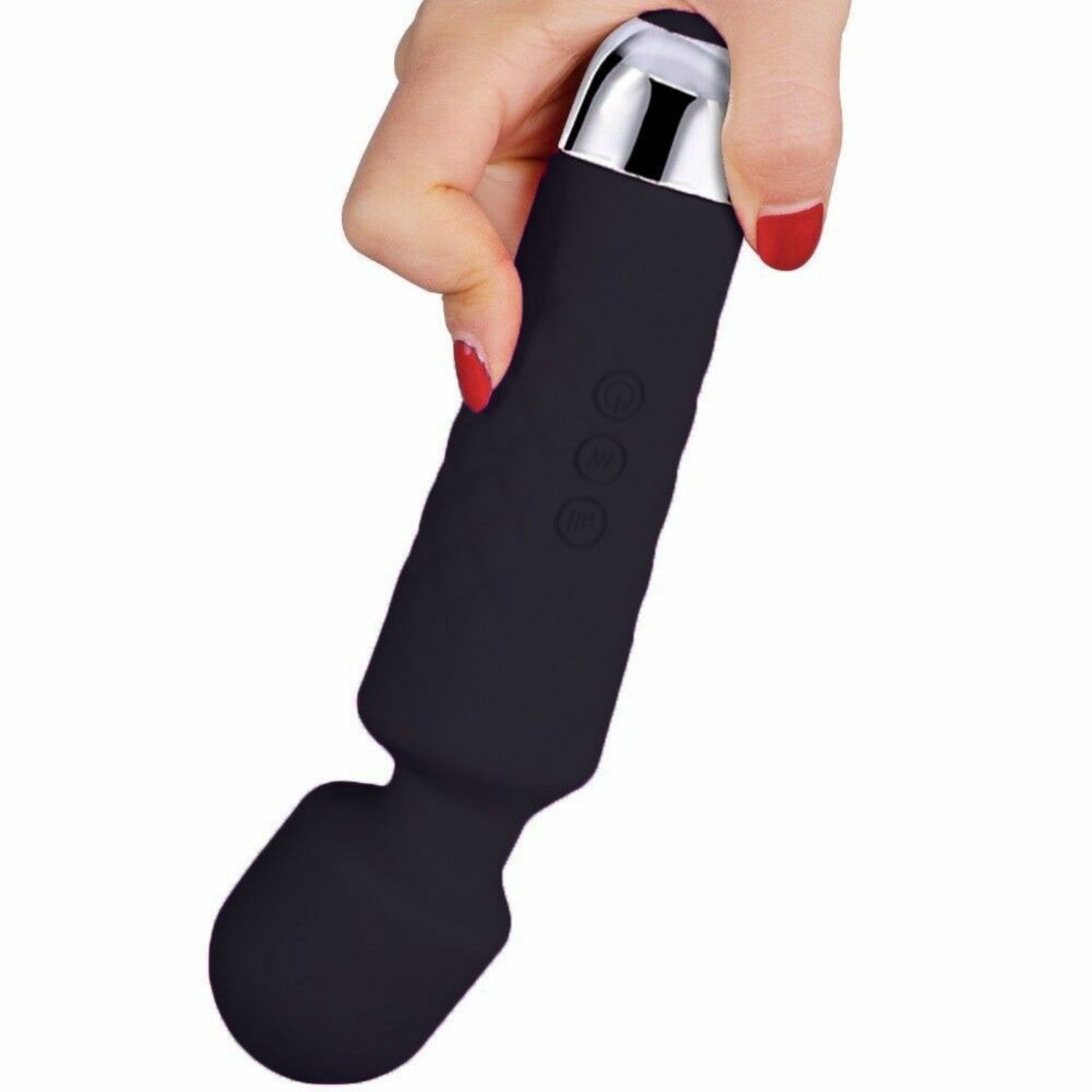Cordless Handheld Powerful Vibrating Massager Wand Full Body Therapy Personal Wand PVC