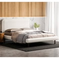 thumbnail image 4 of Omax Decor Beverly Upholstered Platform Queen Bed in White Boucle Fabric, 4 of 14