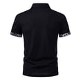 thumbnail image 6 of Men's Polo Shirts Short Sleeve Summer Leopard Print Buttoned Up with Pocket Lapal Top, 6 of 9