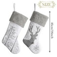 thumbnail image 7 of Valery Madelyn 21" Christmas Stockings, 2 Pcs Silver White Christmas Hanging Stockings for Fireplace Stairs Tree Decor, 7 of 7