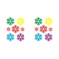 thumbnail image 3 of Justharion Christmas Static Sticker Fridge Window PVC Decal Home Office Shop Self -adhesive Decoration, Long Hat Santa Clause Snowflake 2Set, 3 of 6