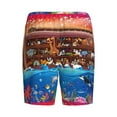 thumbnail image 5 of Easygdp Animals On Noah's Ark2 Men's Short Pajama Pants, Sleep Shorts, Household Pants, Casual Pants with Pockets - Small, 5 of 9