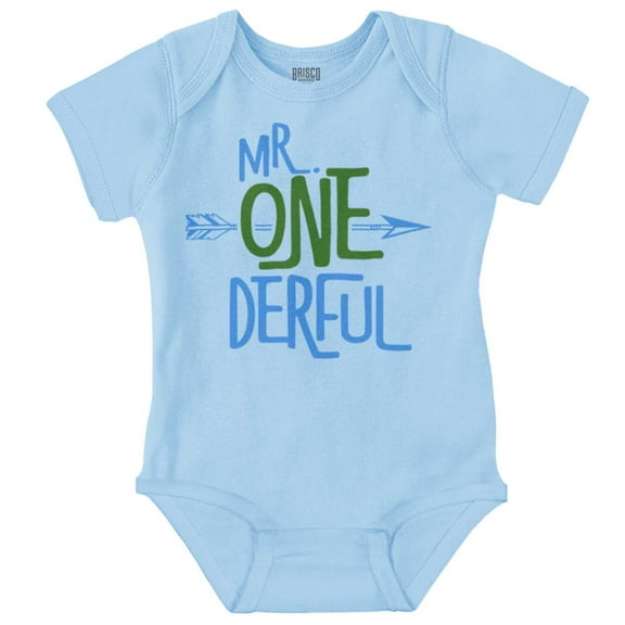 Mr. Wonderful Cute 1st Birthday Pun Bodysuit Jumper Boys Infant Baby Brisco Brands 12M
