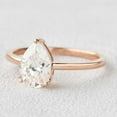 thumbnail image 2 of Cora Jewellery 2.5CT Pear Moissanite Solitaire Engagement Ring For Women , 10K Rose Gold, 2 of 5