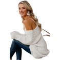 thumbnail image 3 of Women's Pullover Hooded Coat Knit Sweater Solid Color, 3 of 3