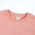 thumbnail image 4 of Children Boys Girls Fleece Hoodie Solid Color Crewneck Long-Sleeved T-Shirt Newborn Hoodies Go with for 6M-6T, 4 of 5