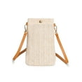 thumbnail image 2 of Gustave Women Straw Crossbody Shoulder Bag Small Cell Phone Purse Summer Beach Woven Rattan Bags Casual Mini Satchel Pouch "Light Beige", 2 of 8