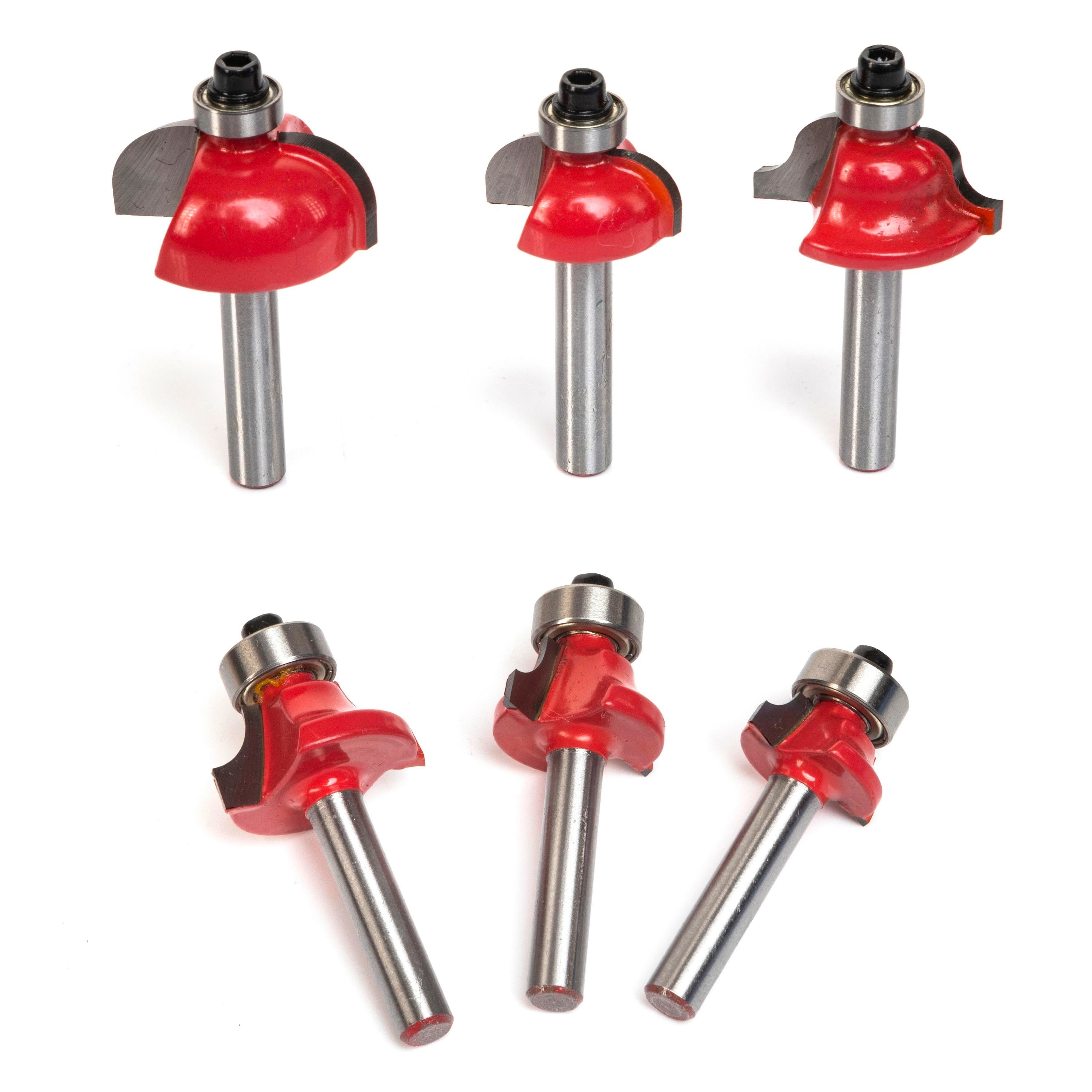 HILTEX 10108 Tungsten Carbide Router Bit Set Woodworking Tools
