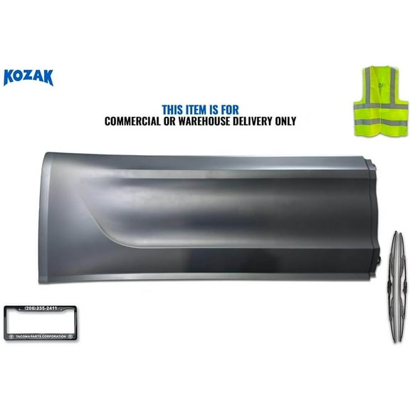 KozaK Rear Side Panel with Bracket Compatible with 579 Truck, Black, PE-040 R