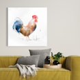thumbnail image 2 of style Aquarelle Coq - Toile 36"x36 Pouces - Impression à la Demande, 2 of 5