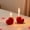 Red, variant on Red Heart-Shaped Ceramic Candle Holder - 3.15x2.76in Home Decor for Valentine's Day/Anniversary, Elegant Tabletop Candle Holder (1PC)