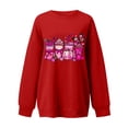 thumbnail image 4 of BiZtdJrK Chandail en Molleton pour Femmes Cancer du Sein Mode Imprimé Manches Longues Col Rond Chandail Ruban Rose Cadeau Survivant Chandails en Molleton Rouge G, 4 of 5