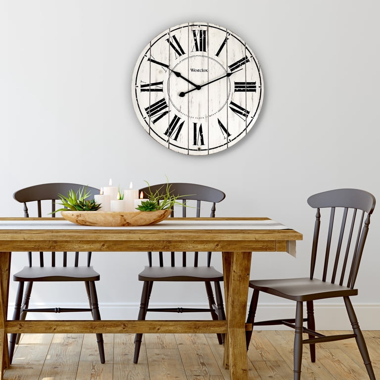 Westclox 18 Inch Washboard Wall Clock Roman Numerals photo 4