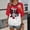 Red, variant on Women's 2026 Brasil Soccer Shirt V-Neck Football Graphic Tee Oversized Game Day Short Sleeve Top Red M