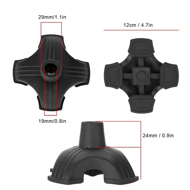 Ymiko Stabilizing Device Walking Cane Tip, Stick Base Tip , Cane Tip, Rubber Self Standing For 3/4" Walking Stick