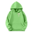 thumbnail image 4 of Byoo Girl's Bow Print Long Sleeve Hoodie Pullover Fit with Pocket Hooded Sweatshirt Soft Warm Casual Kids Outerwear for Daily Wear, 4 of 6