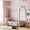 Beige, variant on Harper & Bright Designs Full Size Princess House Bed with Velvet Upholstered Tufted Headboard and Footboard, House Bed Frame with Roof, Beige