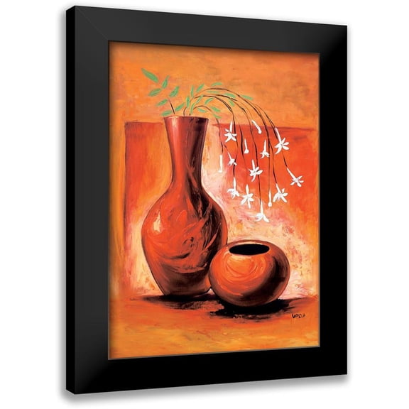 Veda 11x14 Black Modern Framed Museum Art Print Titled - Spring Composition III