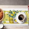 thumbnail image 6 of Lemon Kitchen Table Placemats Set of 4 Retro Country Floral Plant Print Placemat Indoor Outdoor Party Home Desktop Dining Room Decor 12x18 Inch, 6 of 6