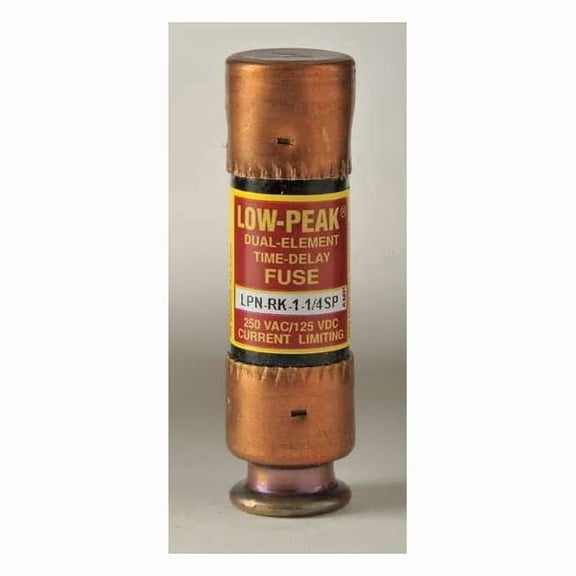 Eaton Bussmann Fuse,250VAC,Cyl,RK1,1.25A,125VDC,Non-Ind LPN-RK-1-1/4SP