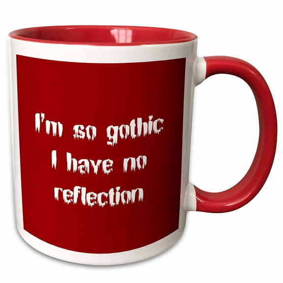 3drose, Im So Gothic, 15oz Two-tone Red Mug