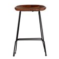 thumbnail image 3 of Bare Decor Dumas Solid Wood Barstool 30"  Seat Height, Black Metal Base, Set of 2, 3 of 7