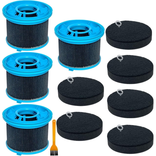 Vacuum Filters Kit Replacement for Bissell PowerClean FurGuard 280W and FurFinder 200W Self-Standing Cordless Vacuum, 4 Filters and 6 Pre-Filter Pads Set included