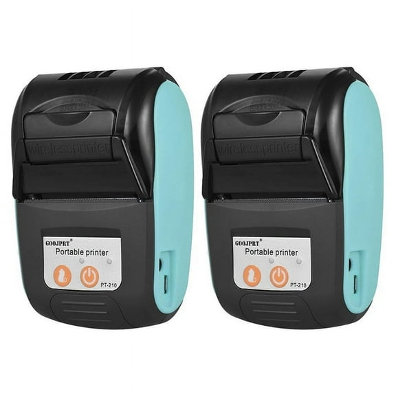 2X PT-210 Portable Thermal Printer Handheld 58mm Receipt Printer for Retail Stores Restaurants Factories Logistics