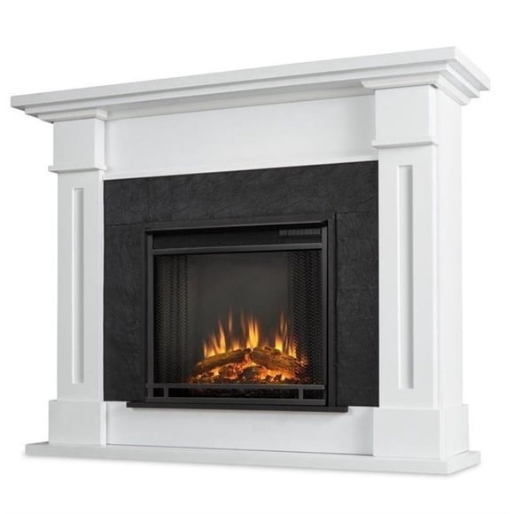 Real Flame Canada Kipling Solid Wood Electric Fireplace in White Finish