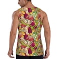thumbnail image 3 of Easygdp Bright Mushrooms Men's Tank Top, Sleeveless Muscle T Shirts, Breathable, Quick-Dry, Loose for Gym, Running, Fitness - 3X-Large, 3 of 9
