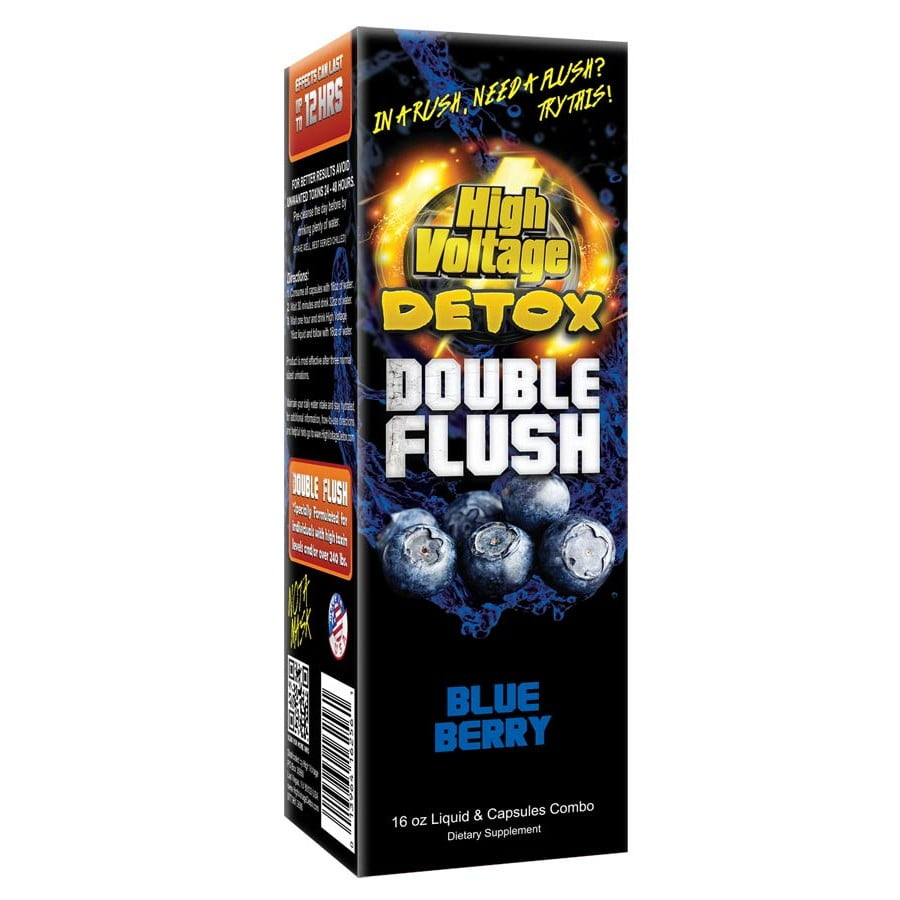 High Voltage Double Flush Detox Blueberry (16oz Liquid + Capsules